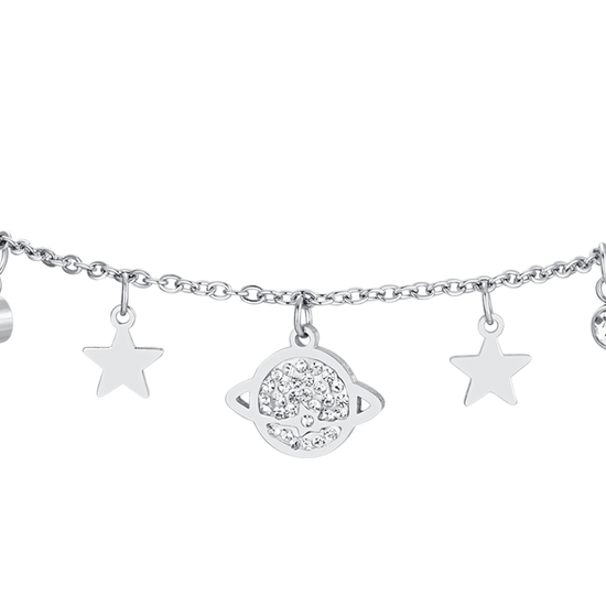 PLANETA Y ESTRELLAS BRAZALETE DE ACERO PARA MUJER