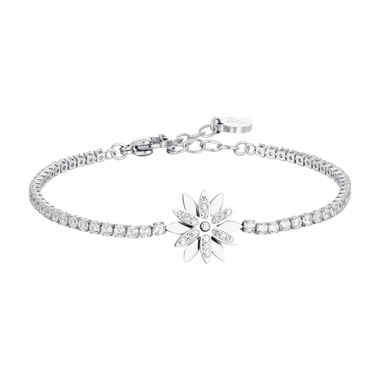 PULSERA DE TENIS FLOR DE ACERO PARA SEÑORA