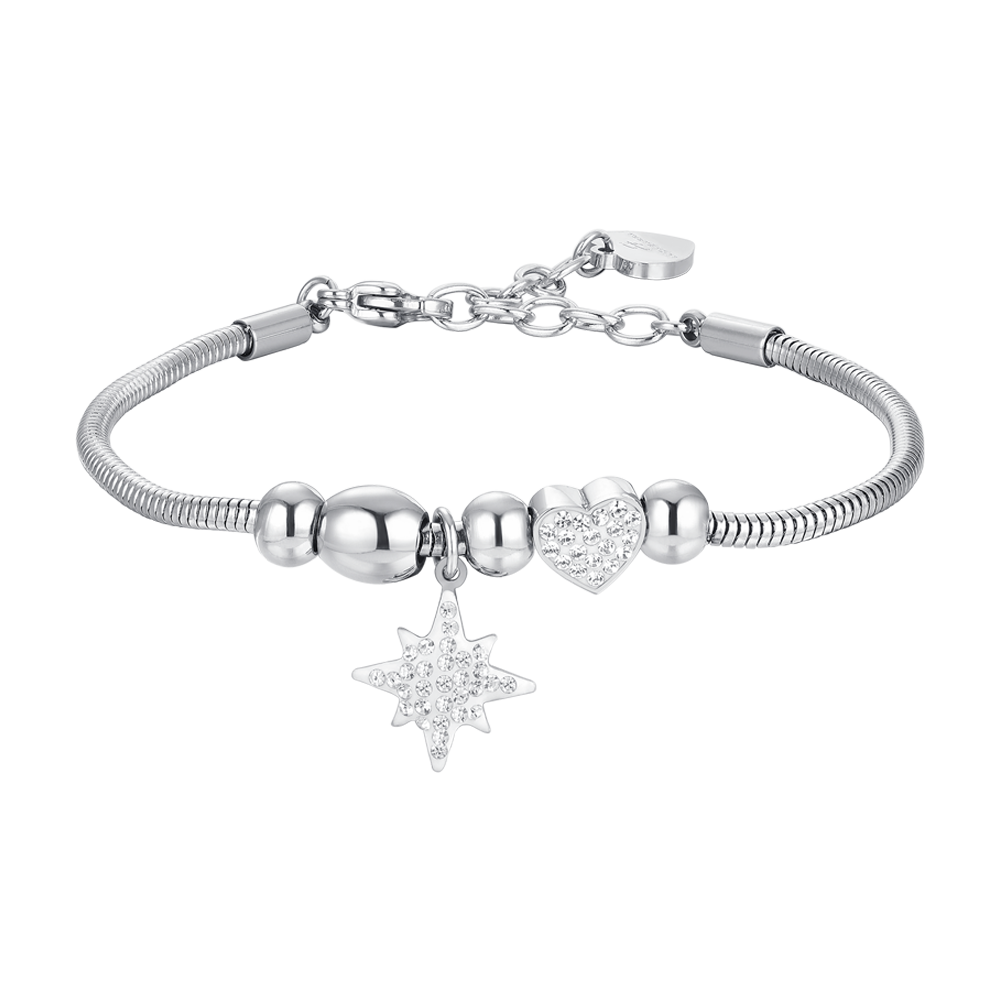 SISSI ESTRELLA Y CRISTALES ACERO PULSERA MUJER