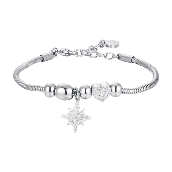 SISSI ESTRELLA Y CRISTALES ACERO PULSERA MUJER