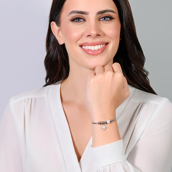 SISSI ESTRELLA Y CRISTALES ACERO PULSERA MUJER