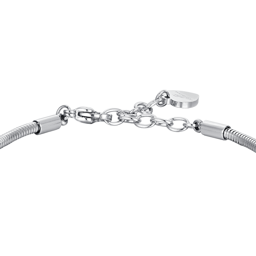 PULSERA DE MUJER DE ACERO CON LLAVE Y CRISTAL