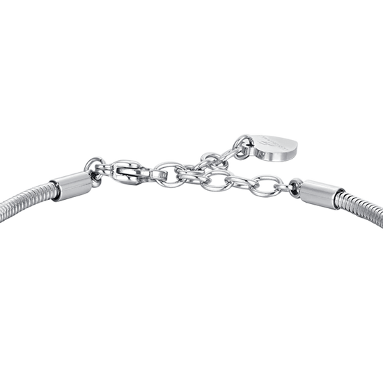 PULSERA DE MUJER DE ACERO CON LLAVE Y CRISTAL