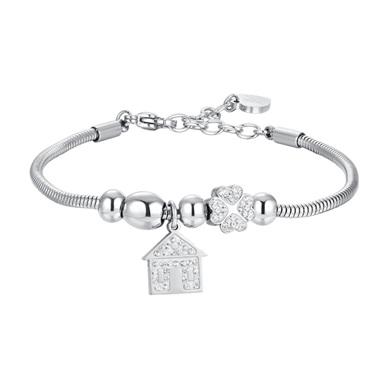HOME ACERO Y CRISTAL PULSERA MUJER