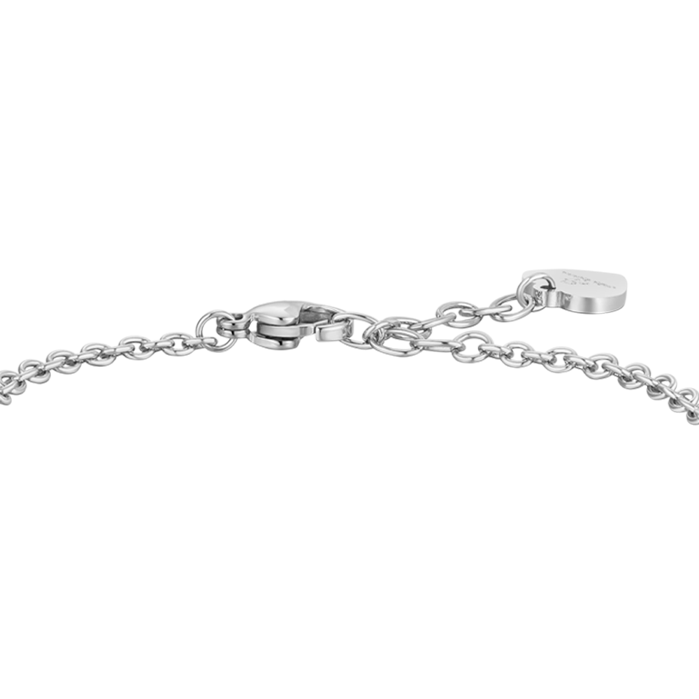 PULSERA DE ACERO CON LLAVE Y CORAZÓN PARA MUJER