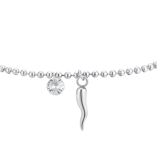 BRACCIALE DONNA IN ACCIAIO CORNO E ZIRCONE