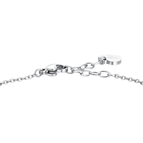PULSERA DE MUJER DE ACERO CON MARIPOSA Y CIRCONITA