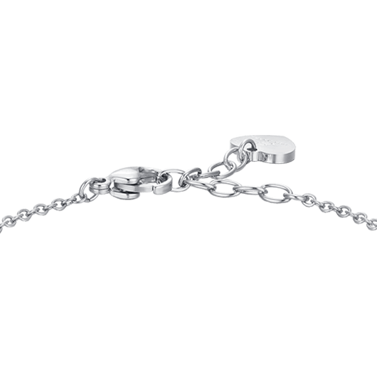 BRACCIALE DONNA IN ACCIAIO CRISTALLI E ZIRCONE ROSA