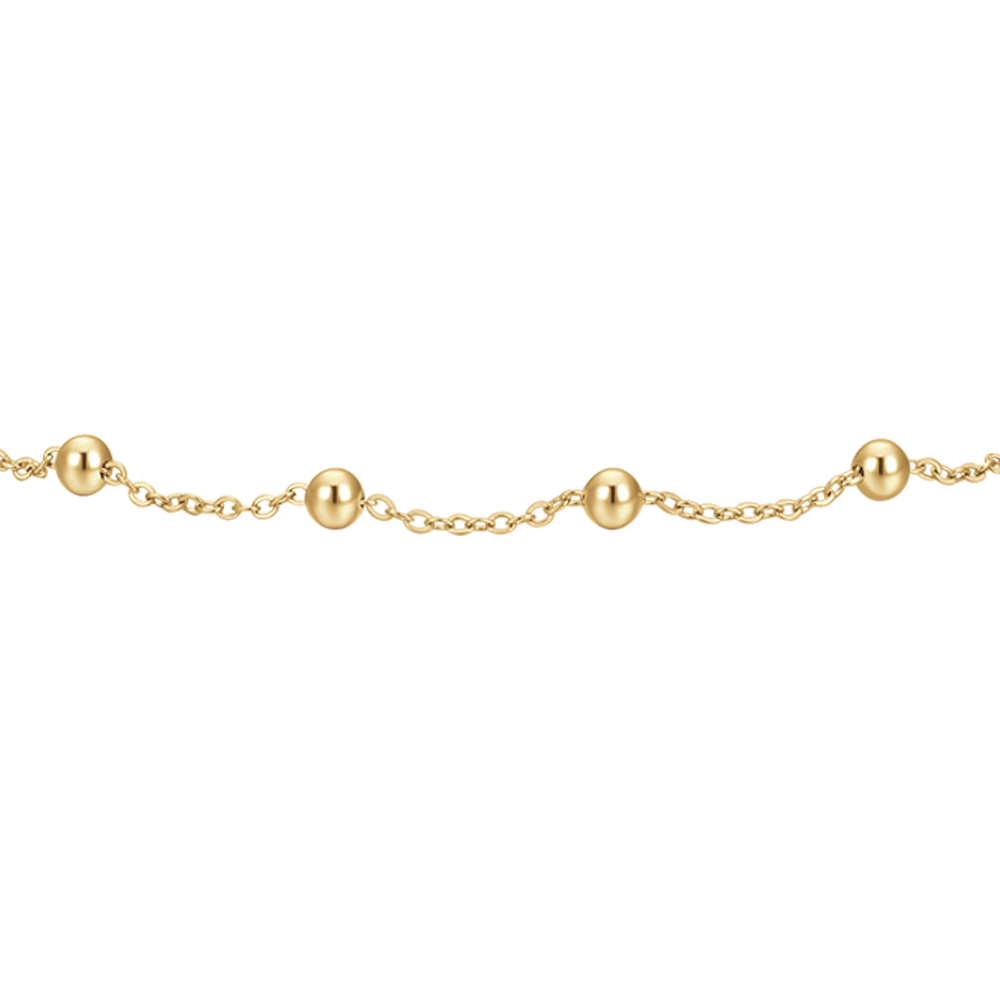 BRACCIALE DONNA IN ACCIAIO CON SFERE IP GOLD