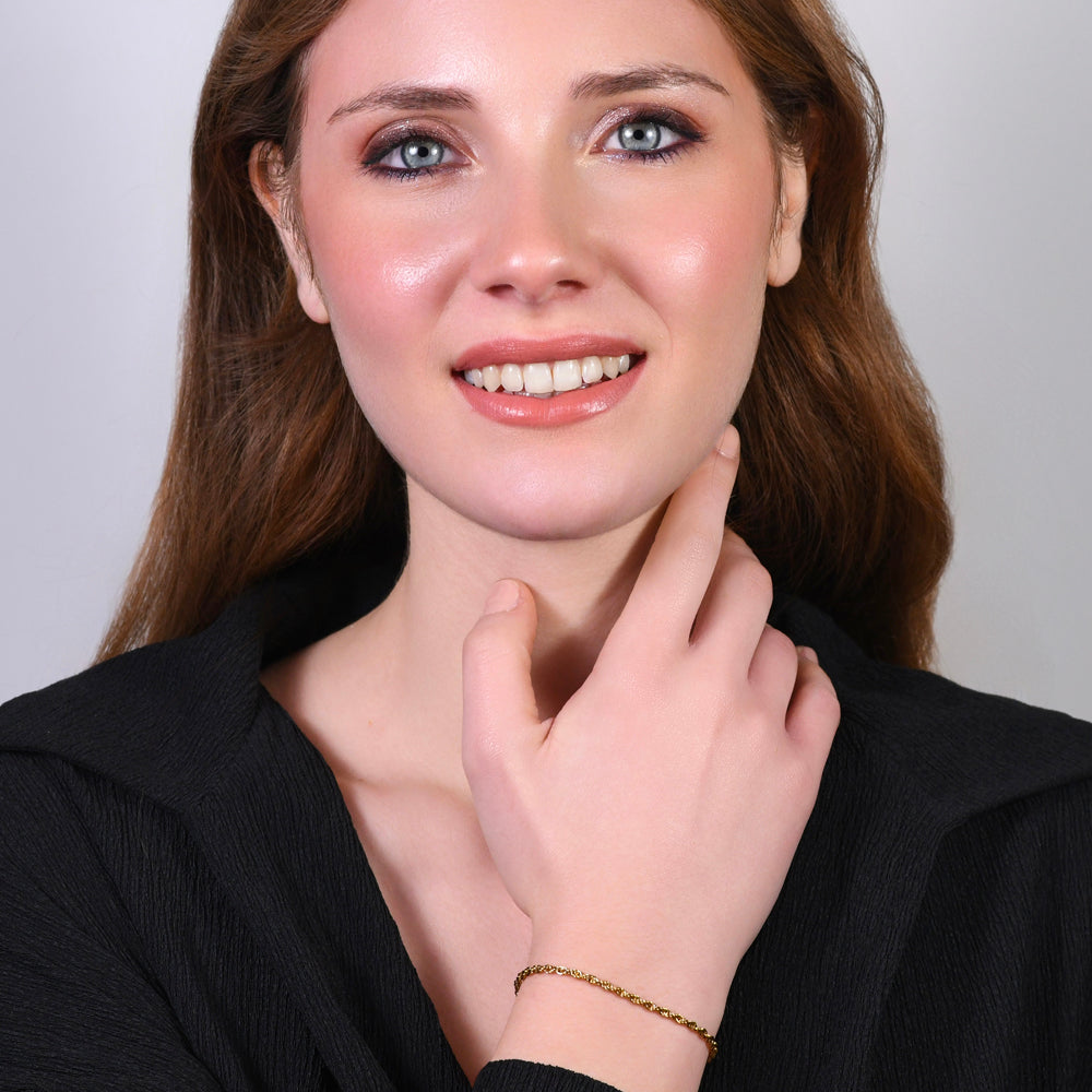 BRACCIALE DONNA IN ACCIAIO IP GOLD