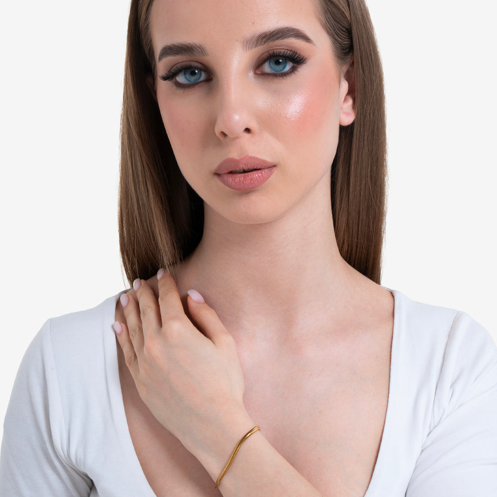 BRACCIALE DONNA IN ACCIAIO  IP GOLD