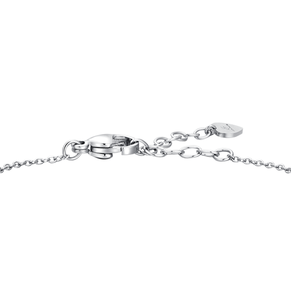 BRACCIALE DONNA IN ACCIAIO  CON CRISTALLO BIANCO