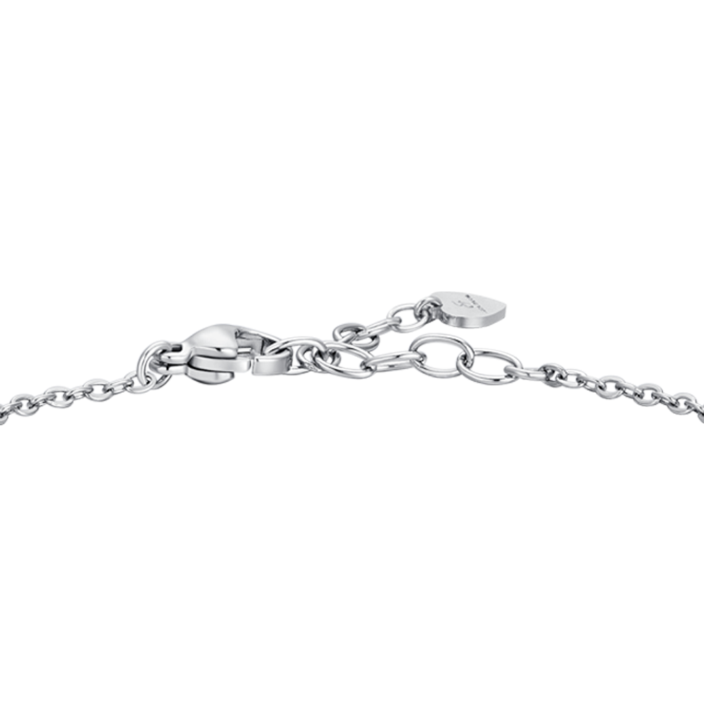 PULSERA DE ACERO PARA MUJER CON CRISTALES BLANCOS
