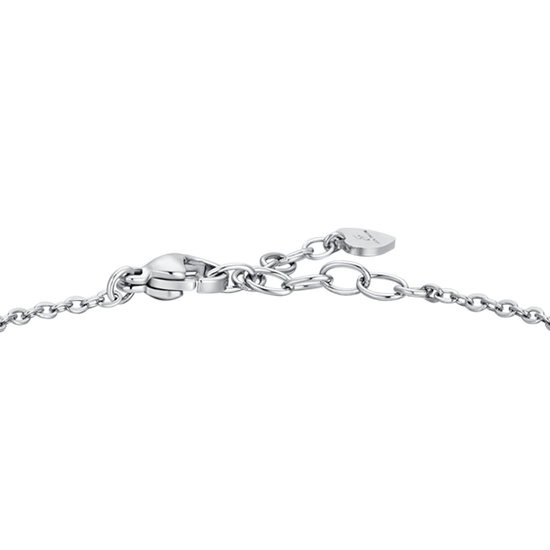 PULSERA DE ACERO PARA MUJER CON CRISTALES BLANCOS