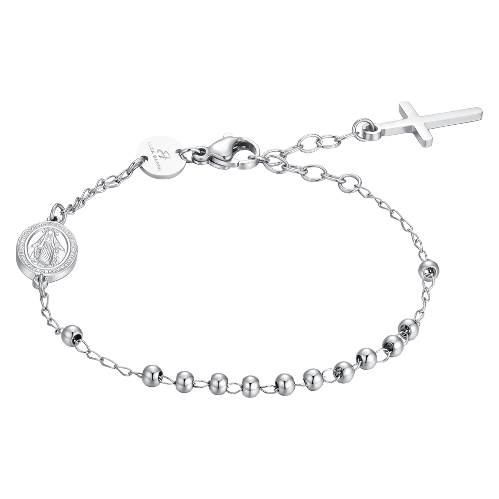 BRACCIALE DONNA ROSARIO IN ACCIAIO