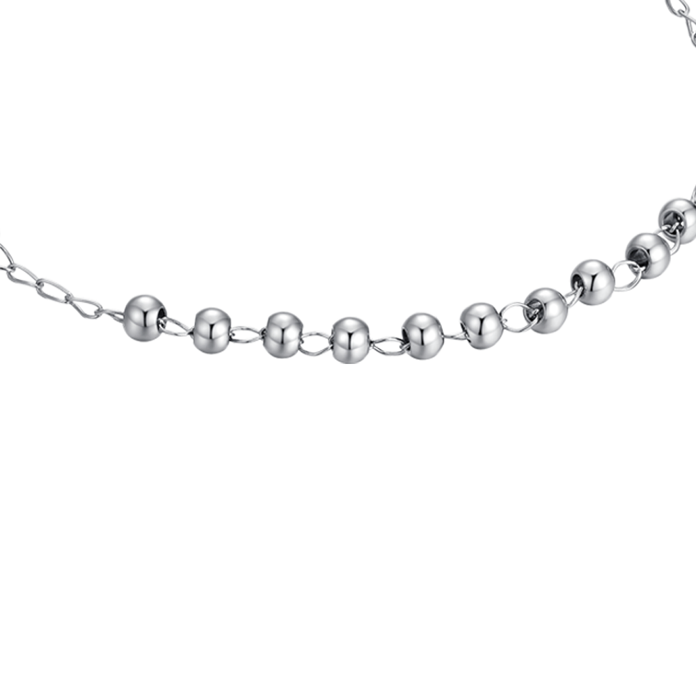BRACCIALE DONNA ROSARIO IN ACCIAIO