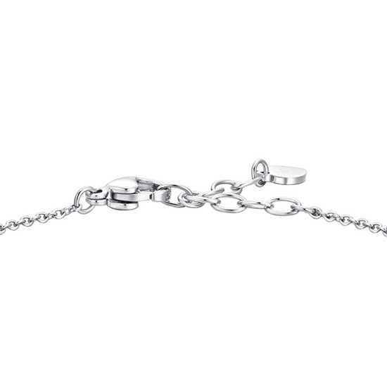 BRACCIALE DONNA IN ACCIAIO CON ZIRCONI VIOLA E BIANCHI