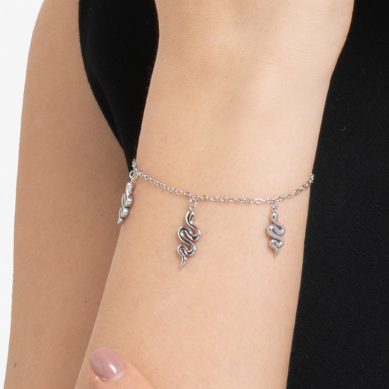 BRACCIALE DONNA IN ACCIAIO CON SERPENTI