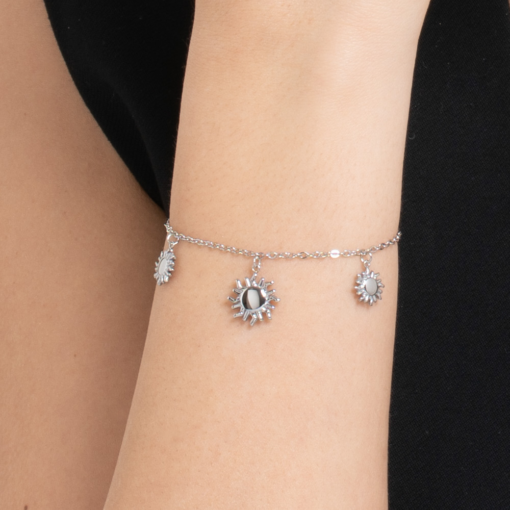 BRACCIALE DONNA IN ACCIAIO CON SOLE
