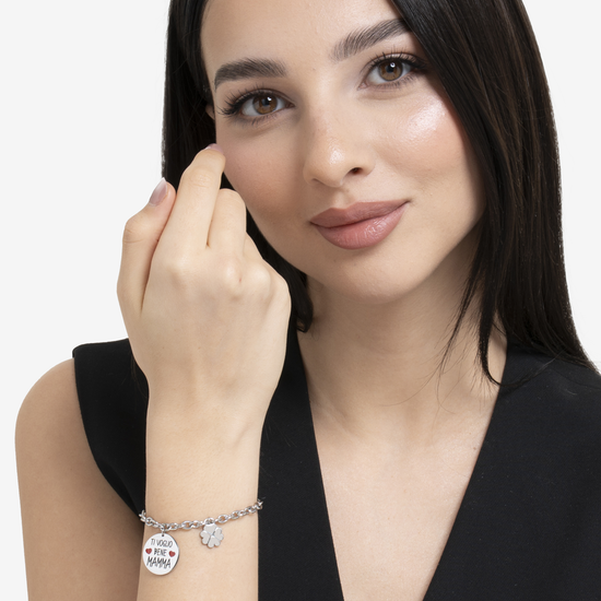 BRACCIALE DONNA IN ACCIAIO TI VOGLIO BENE MAMMA