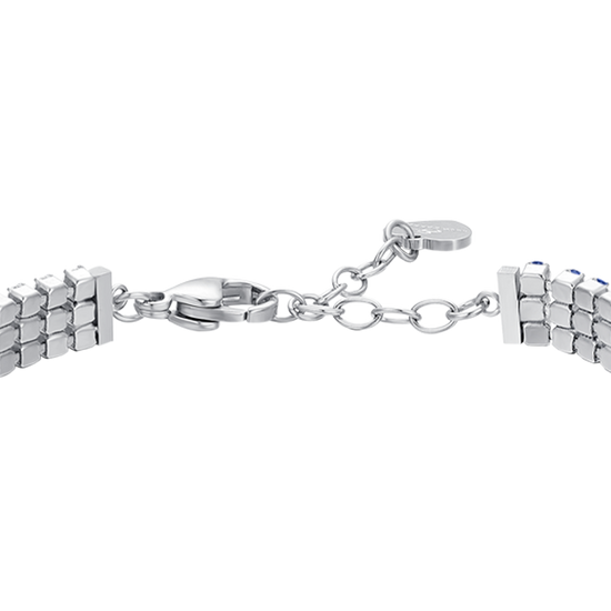 Carica immagine nella Galleria BRACCIALE TENNIS DONNA IN ACCIAIO CON ZIRCONI BLU
