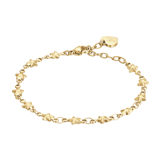 IP PULSERA DE ACERO DORADO PARA MUJER CON ESTRELLAS