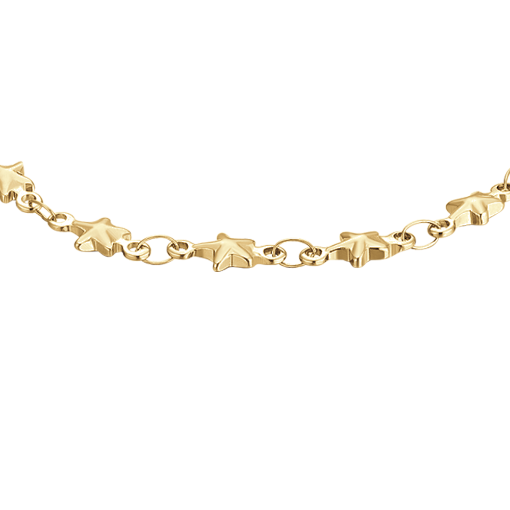 IP PULSERA DE ACERO DORADO PARA MUJER CON ESTRELLAS
