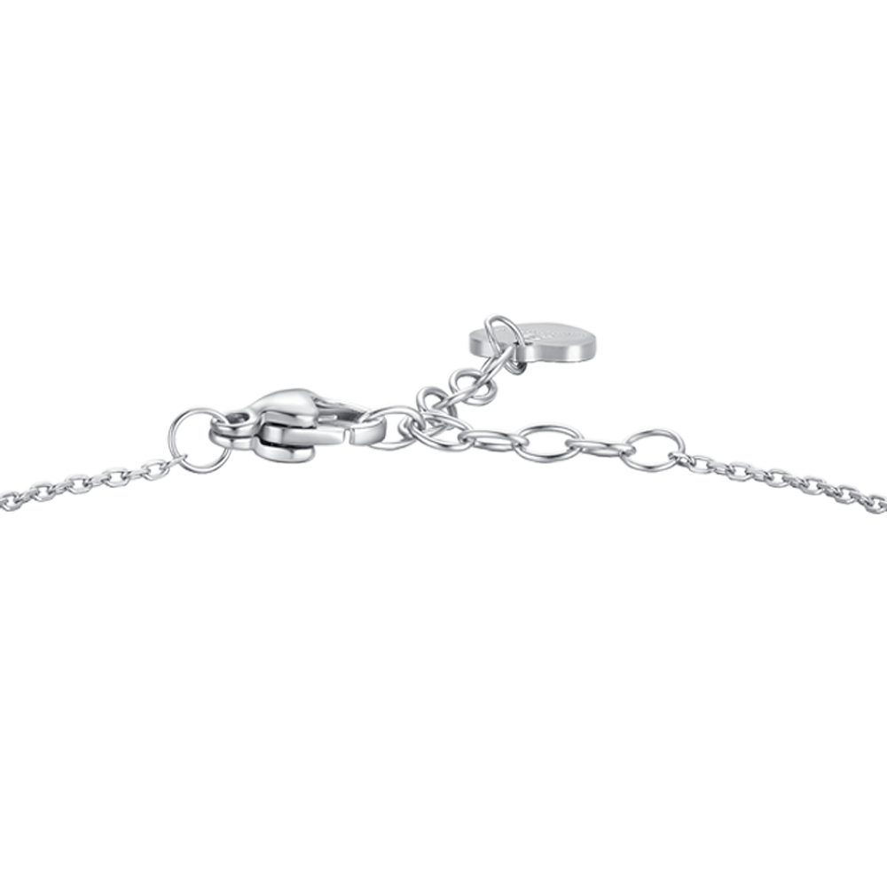 BRACCIALE DONNA IN ACCIAIO CON PENDENTE FARFALLA ED ALI ZIRCONE BIANCO