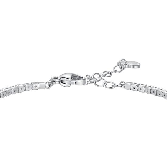 BRACCIALE TENNIS DONNA IN ACCIAIO CON STELLA E PUNTI LUCE CON ZIRCONI BIANCHI