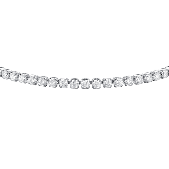 BRACCIALE TENNIS DONNA IN ACCIAIO CON ZIRCONI BIANCHI