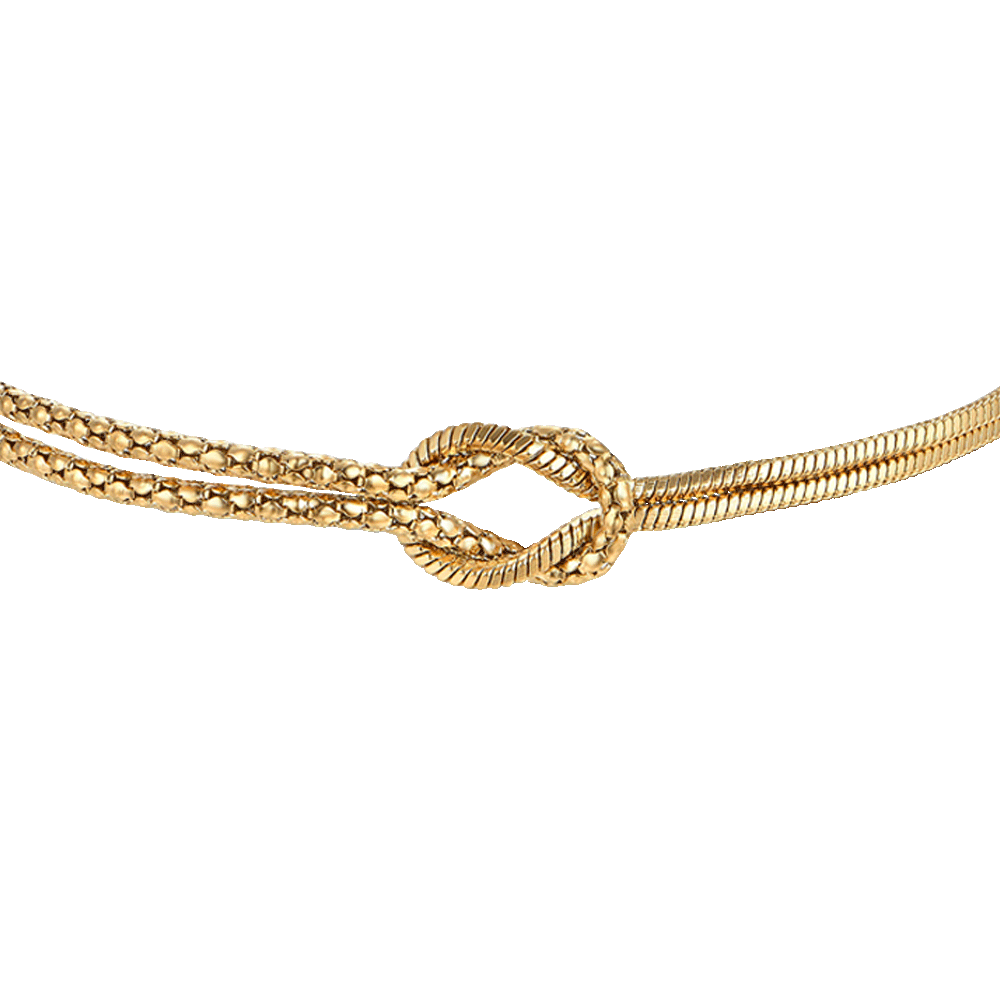 BRACCIALE DONNA IN ACCIAIO IP GOLD CON NODO
