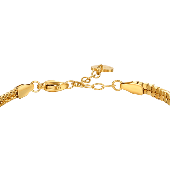 BRACCIALE DONNA IN ACCIAIO IP GOLD CON NODO E ZIRCONI BIANCHI