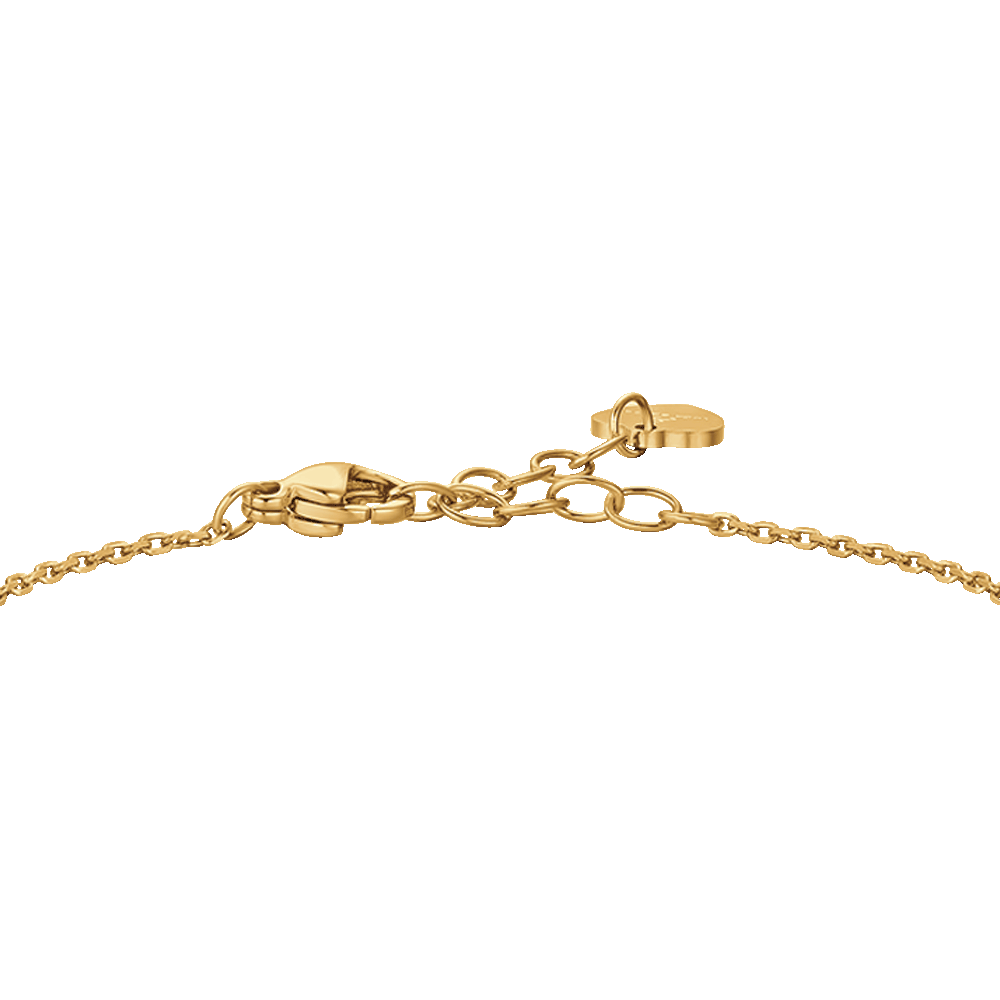 BRACCIALE DONNA IN ACCIAIO IP GOLD CON CUORE E ZIRCONI BIANCHI