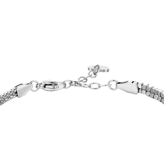 BRACCIALE DONNA IN ACCIAIO CON NODO E ZIRCONI NERI