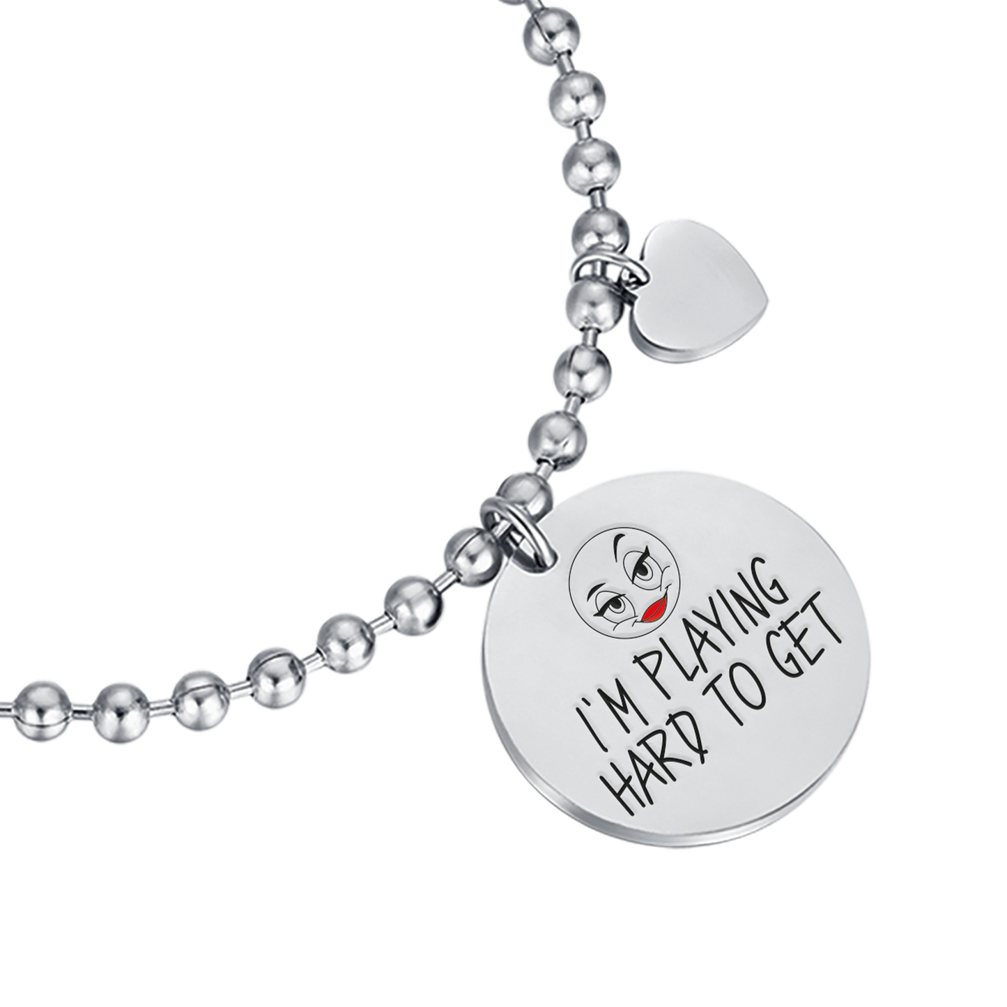 BRAZALETE DE ACERO PARA MUJER I'M PLAYING HARD TO GET