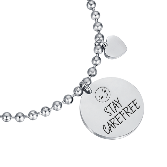 STAY CAREFREE BRAZALETE DE ACERO PARA MUJER