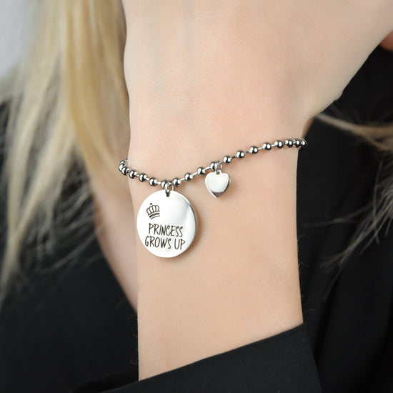 PRINCESA CRECE PULSERA DE ACERO PARA MUJER