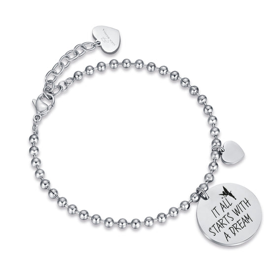 PULSERA DE ACERO "TODO EMPIEZA CON UN SUEÑO
