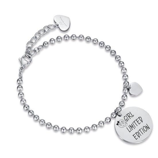 BRAZALETE DE ACERO DE "EDICIÓN LIMITADA" PARA CHICAS