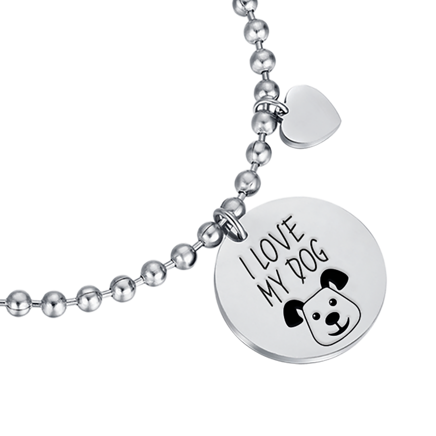 PULSERA DE ACERO "I LOVE MY DOG