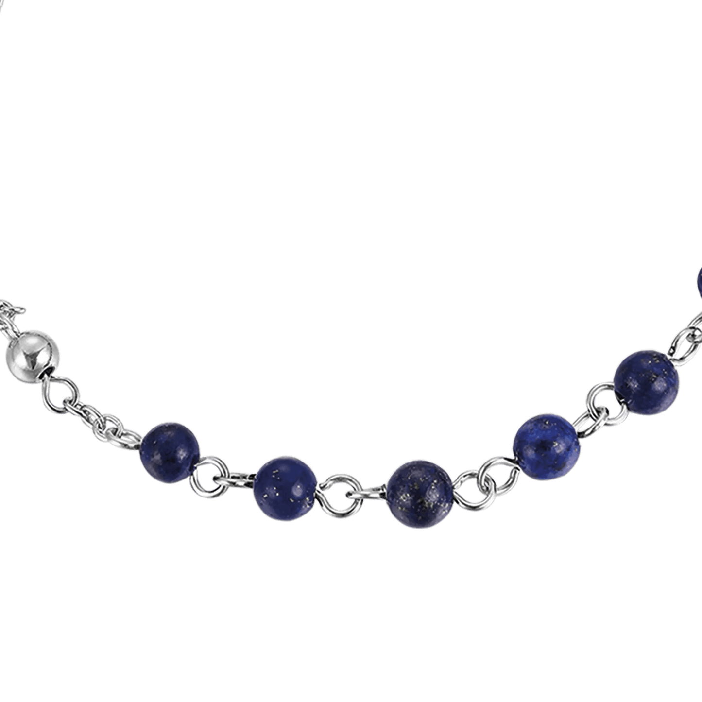 PULSERA DE ROSARIO DE HOMBRE EN ACERO CON PIEDRAS DE LAPIS Luca Barra