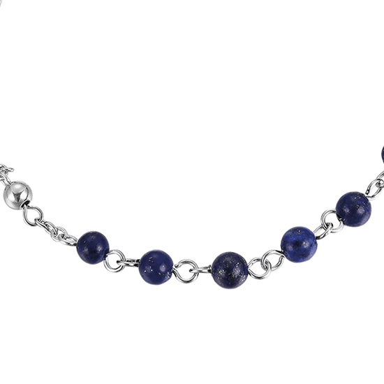 PULSERA DE ROSARIO DE HOMBRE EN ACERO CON PIEDRAS DE LAPIS Luca Barra