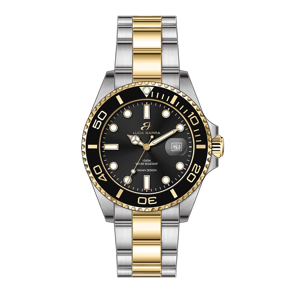 RELOJ DE CABALLERO CON CAJA DE ACERO BISEL NEGRO