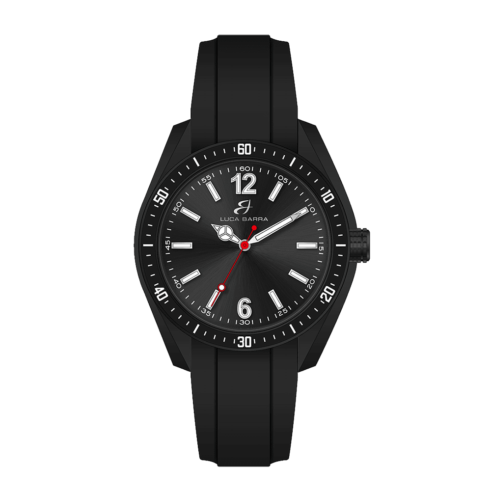 RELOJ DE SILICONA NEGRO PARA HOMBRE