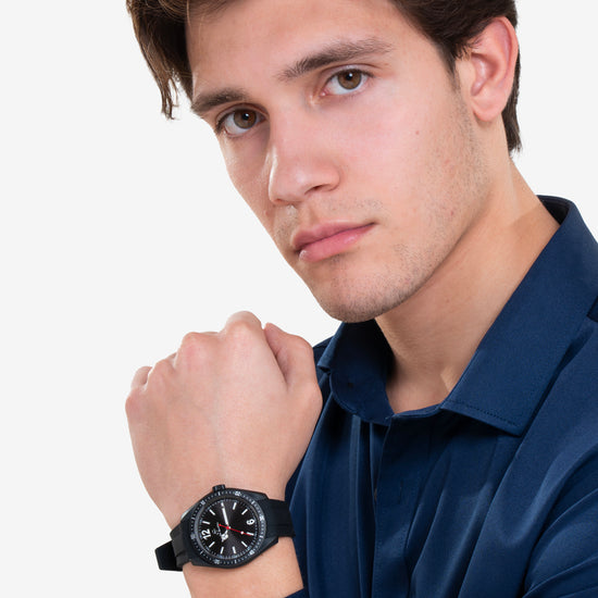 RELOJ DE SILICONA NEGRO PARA HOMBRE