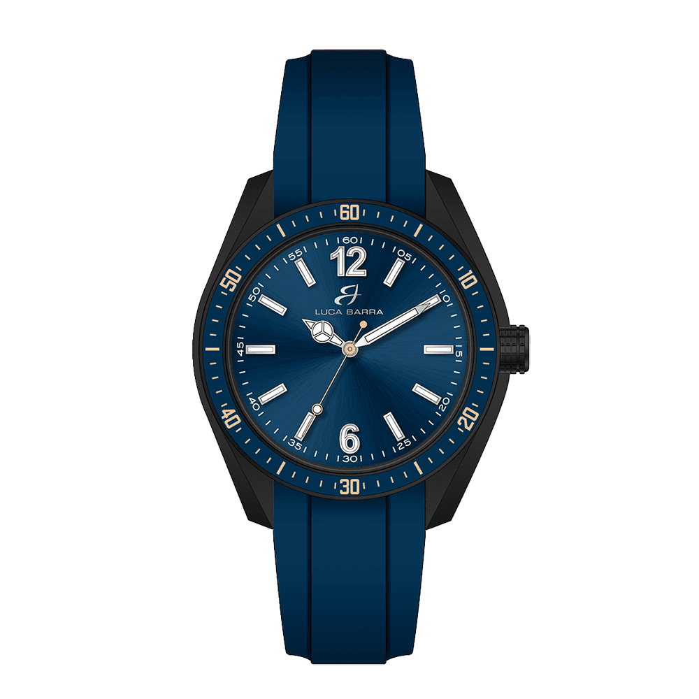 OROLOGIO UOMO IN SILICONE BLU Luca Barra