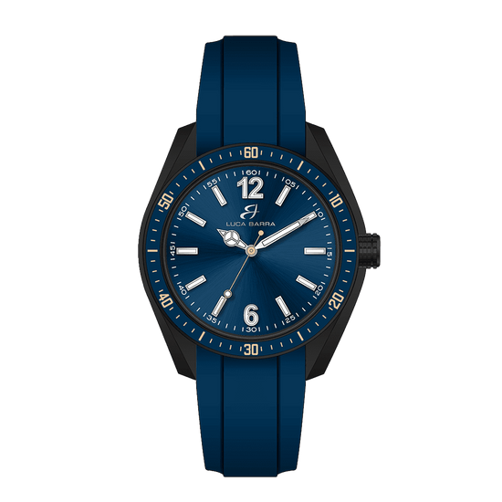 RELOJ DE SILICONA AZUL PARA HOMBRE