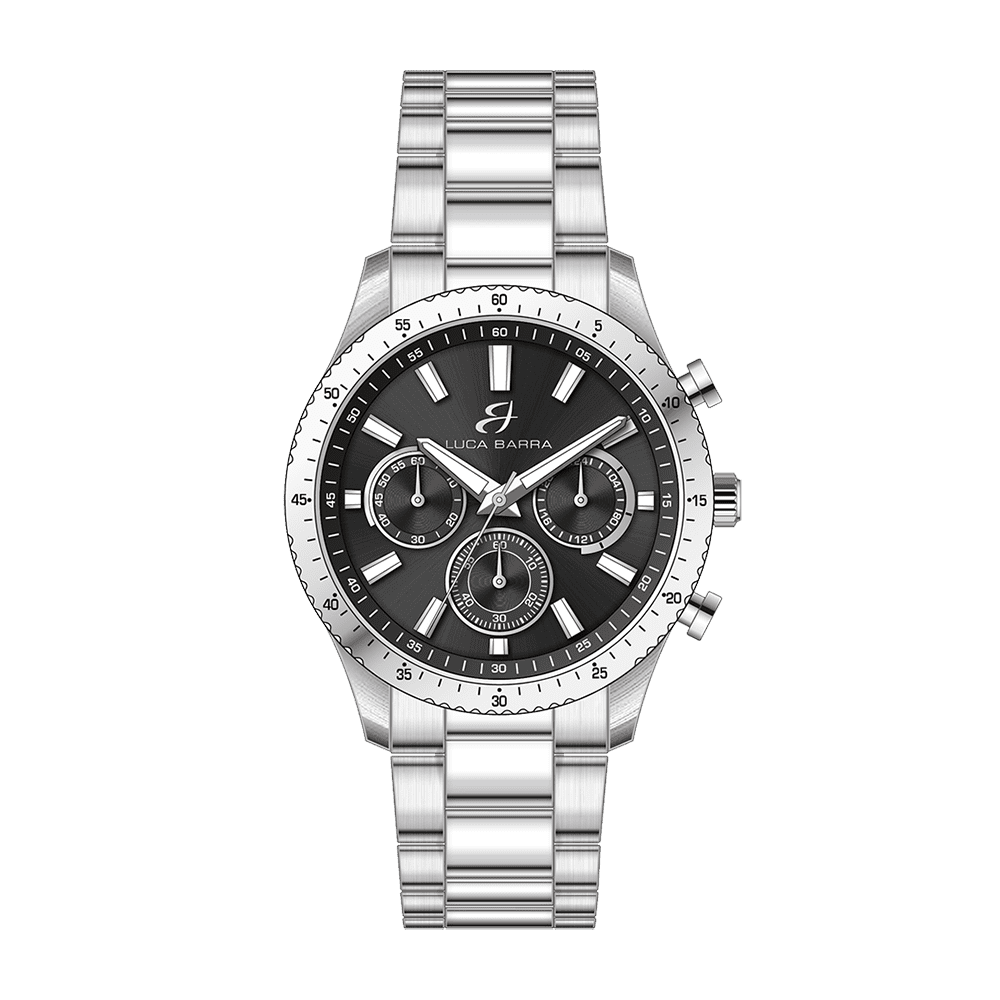 RELOJ DE ACERO PARA HOMBRE ESFERA NEGRA