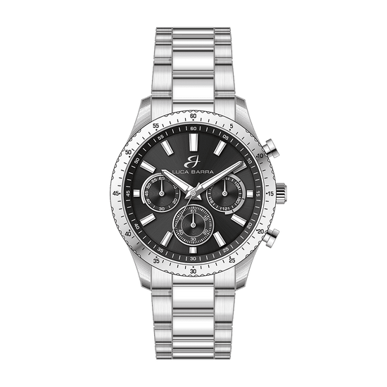 RELOJ DE ACERO PARA HOMBRE ESFERA NEGRA