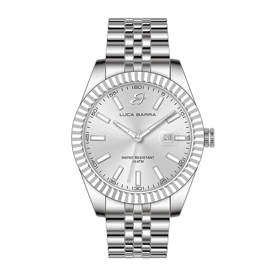 RELOJ DE HOMBRE DE ACERO CON BISEL MOLETEADO
